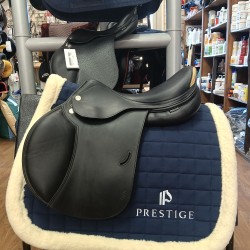 SELLA SEMI NUOVA PRESTIGE PARIS 2 NERA PELLE DOPPIATA MISURA 17'' / 33 