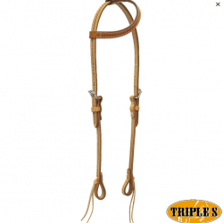 Testiera Triple S ad orecchio realizzata con decorazione basket, fibbie acciaio inox.