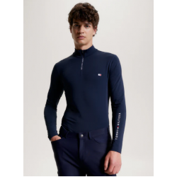 Maglia TOMMY HILFIGHER termica con zip 1/4 DESERT SKY