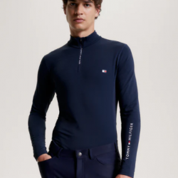 Maglia TOMMY HILFIGHER termica con zip 1/4 DESERT SKY
