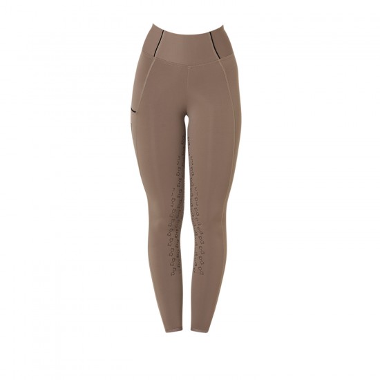 Leggings EQUESTRO EQUITAZIONE MONTA INGLESE PANTALONE Donna Full Grip  in tessuto tecnico, tasca laterale porta cellulare.