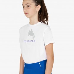 T-shirt bambini unisex Horse Jump Glossy in cotone