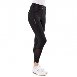 PANTALONI EQUITAZIONE DONNA MONTA INGLESE D·ISTINTO ORCHIDEA GRIP AL GINOCCHIO 