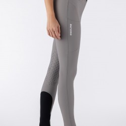 EQCUSMAKH - PANTALONE DONNA GRIP GINOCCHIO VITA ALTA EQUILINE TESSUTO TECNICO