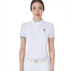 Polo donna da concorso slim fit Equestro X FISE