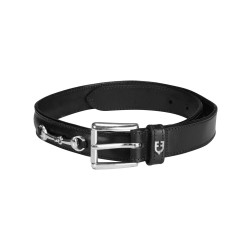 Cintura EQUESTRO in cuoio con morso fine e leggero nichelato