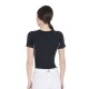 POLO DONNA EQUITAZIONE MONTA INGLESE TESSUTO TECNICO EQUESTRO GIROCOLLO MEZZA MANICA TRAFORATA ANGOLARE LEGGERA E TRASPIRANTE  