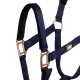 Capezza per cavallo in nylon Supreme gold con lunghina