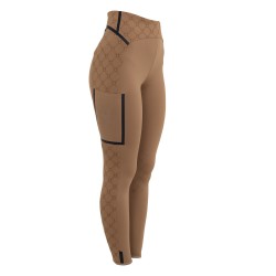 Leggings donna vita alta in tessuto tecnico monogram EQUESTRO 