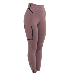 Leggings donna vita alta in tessuto tecnico monogram EQUESTRO 