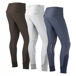 PANTALONI EQUITAZIONE MONTA INGLESE ELSTICIZZATI CON GRIP ANTISCIVOLO TATTINI TIGLIO UOMO