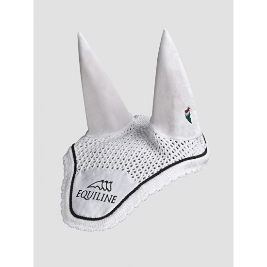 Cuffia per cavallo Equiline modello Outline, modello con logo e ricamo Equiline