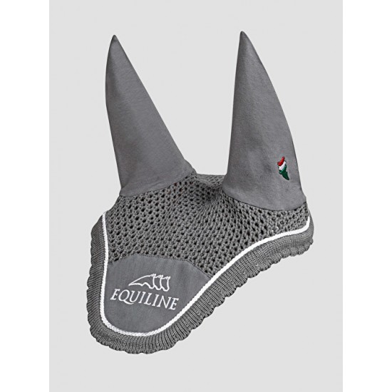 Cuffia per cavallo Equiline modello Outline, modello con logo e ricamo Equiline