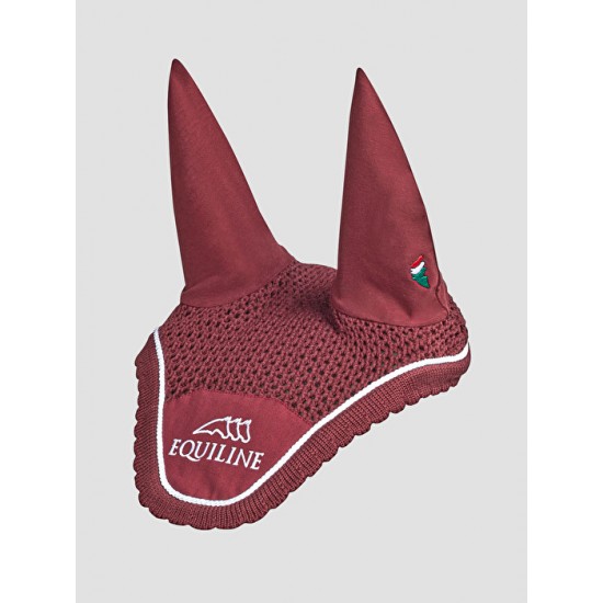 Cuffia per cavallo Equiline modello Outline, modello con logo e ricamo Equiline