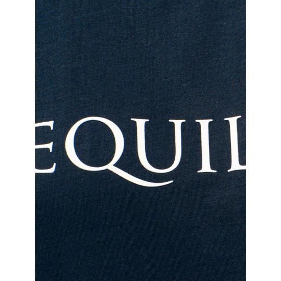 T-SHIRT DONNA TEMPO LIBERO BLU CON STAMPA EQUILINE