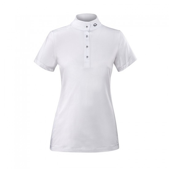 Polo equitazione monta inglese maglia competizione Donna Eqode by Equiline elasticizzante e traspirante 