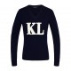 Maglione kingsland con un'elegante decorazione in eco-pelliccia sul petto KLnella Ladies V-Neck Sweater