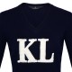 Maglione kingsland con un'elegante decorazione in eco-pelliccia sul petto KLnella Ladies V-Neck Sweater