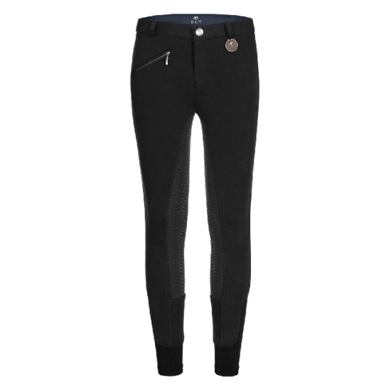 Pantaloni cotone full grip da equitazione Fun Sport in silicone, bambini ELT
