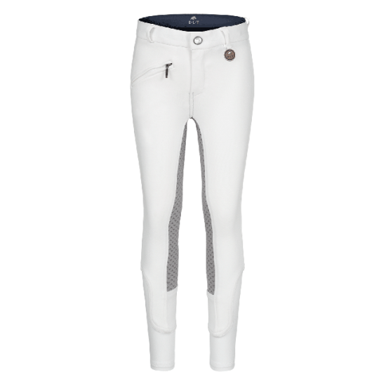 Pantaloni cotone full grip da equitazione Fun Sport in silicone, bambini ELT