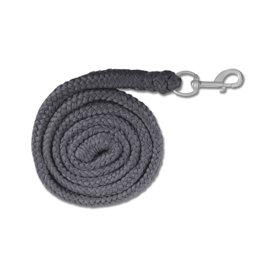 LUNGHINA PER CAVEZZA PER CAVALLO DA RIPOSO ECONOMIC - MOSCHETTONE A CARABINA lucido