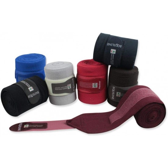 FASCE DA LAVORO IN ELASTICO EQUILINE WORK BANDAGE PER CAVALLI INTERNO IN PILE ANTISTATICO CHIUSURA IN VELCRO