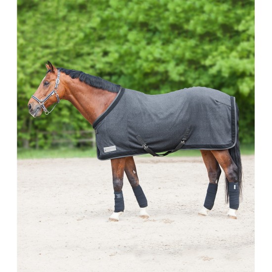 Coperta pile per cavallo in fleece COMFORT Esperia Two pre e dopo lavoro asciugasudore