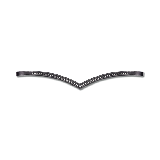 Frontalino con strass per testiere cavalli  STAR Diamond a V