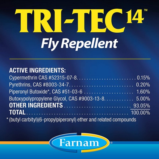 TRI-TEC 14 insettorepellente spray per cavalli contro tafani mosche e insetti volanti con filtro solare 600 ml