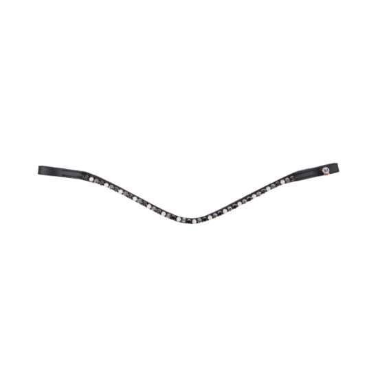 FRONTALINO IN CUOIO PER TESTIERA CAVALLI WALDHAUSEN X-LINE GLAM, CON BRILLANTI Frontalino sagomato con strass luccicanti.