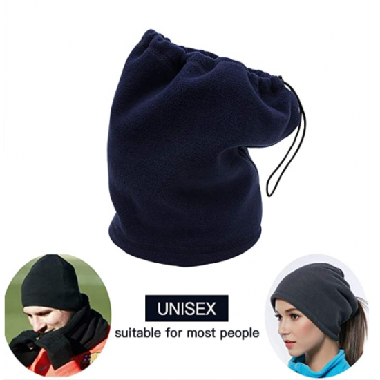 Scaldacollo sportivo Unisex, invernale, in pile caldo multifunzionale CavalloMania Collection  Made in Italy logo C.M anteriore bianco