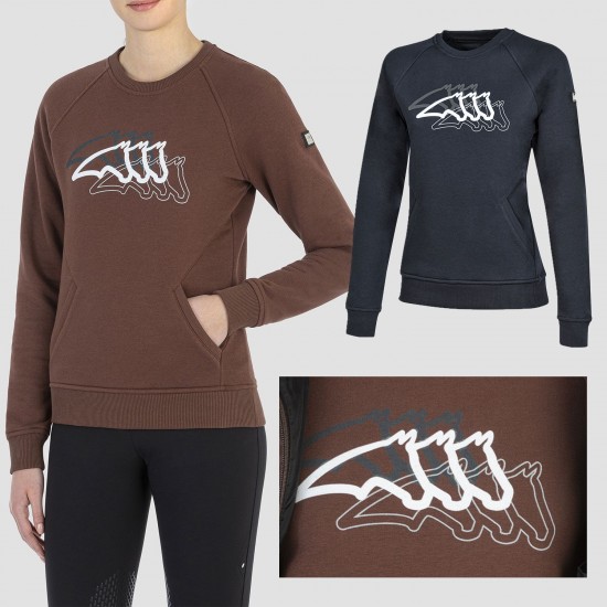 Felpa EQUITAZIONE Donna Equiline Chamec MONTA INGLESE