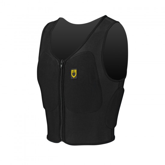 Gilet salvaschiena EQUESTRO Pro Adult con protezione laterale per equitazione Paraschiena di livello 2 in tessuto traspirante 3D. Quattro speciali imbottiture shock-absorber per offrire una protezione ulteriore. Facile da indossare.