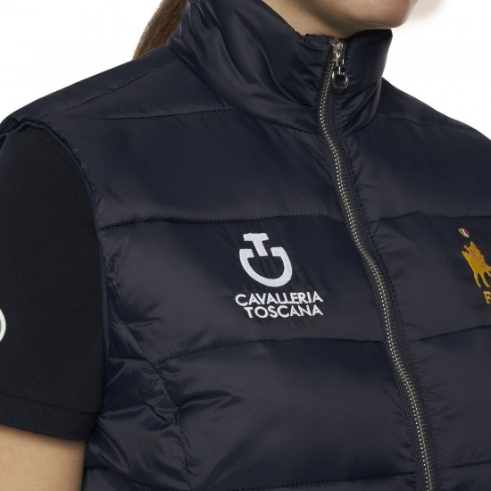 GILET PIUMINO SMANICATO DONNA EQUITAZIONE CAVALLERIA TOSCANA X FISE MONTA INGLESE