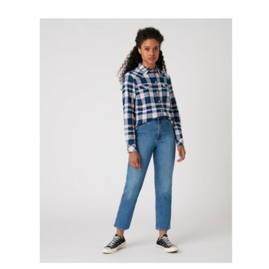 CAMICIA DONNA western slim fit WESTERN CHECK SHIRT COTONE 