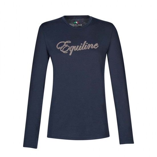 MAGLIA EQUITAZIONE TEMPO LIBERO COTONE DONNA EQUILINE LOTUS