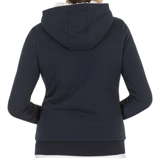 Felpa Equiline Celastec con cappuccio da donna due tasche zippate e rivestimento interno in ecopellicciotto