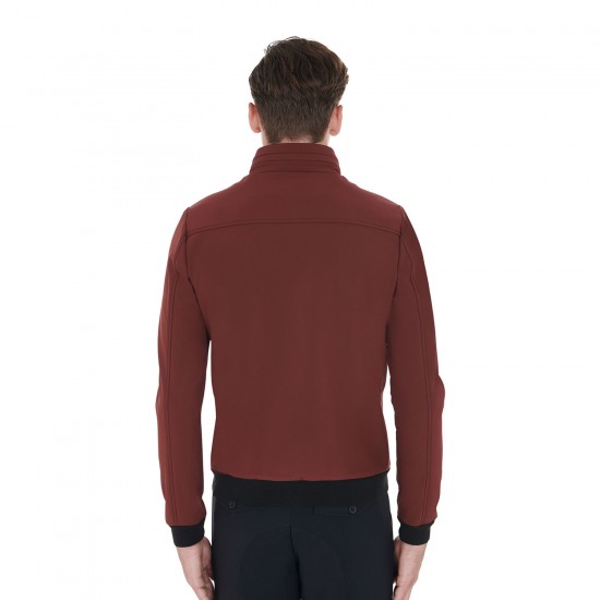 GIACCA UOMO EQUITAZIONE SOFTSHELL IN TESSUTO TECNICO CON CAPPUCCIO ESTRAIBILE