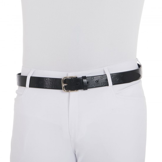 CINTURA IN CUOIO LOGATO equestro Cintura in morbido cuoio logato, comoda e resistente per una tenuta massima durante l'utilizzo.