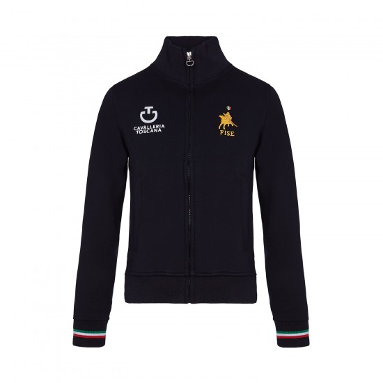 FELPA JUNIOR UNISEX CAVALLERIA TOSCANA X FISE ZIP 