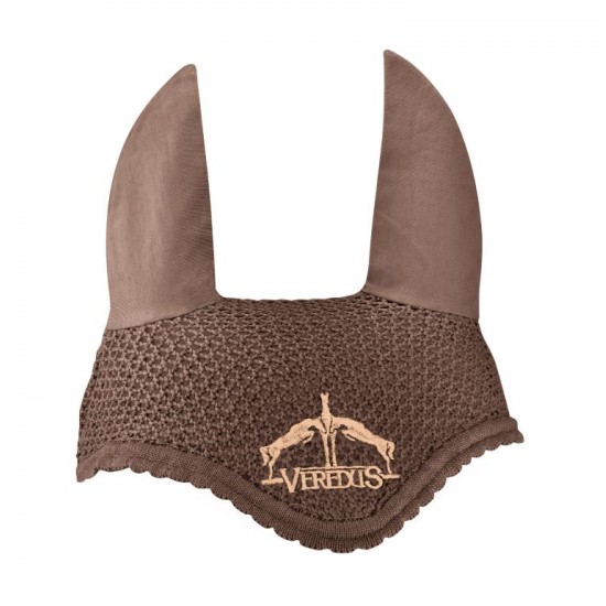 Cuffietta Antimosche Veredus in cotone antimosche fatta a mano, in cotone lavabile e traspirante, con logo Veredus frontale. Il copri orecchie in tessuto elasticizzato