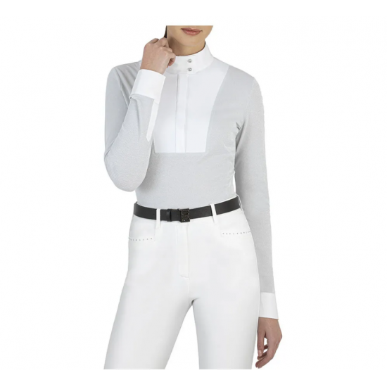Equiline GARDEG - Polo da concorso Donna silver Lurex