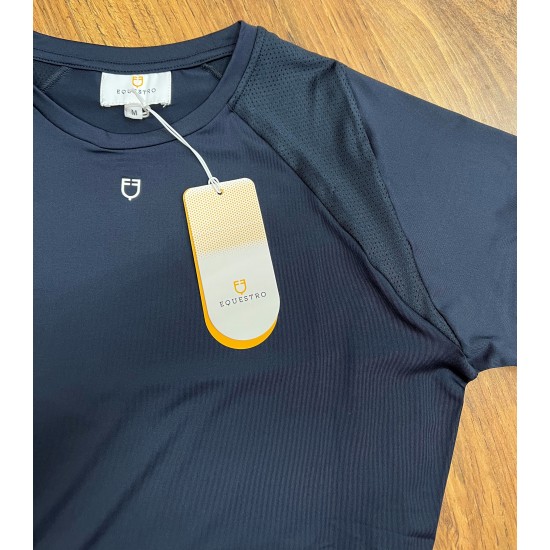 POLO DONNA EQUITAZIONE MONTA INGLESE TESSUTO TECNICO EQUESTRO GIROCOLLO MEZZA MANICA TRAFORATA ANGOLARE LEGGERA E TRASPIRANTE  