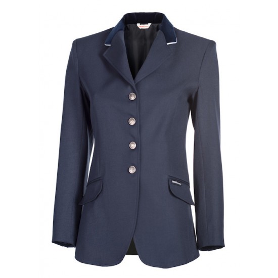 Giacca Sarm Hippique in poliestere elasticizzato. competizione equitazione Modello ad 1 Spacco posteriore e 4 Bottoni davanti.
