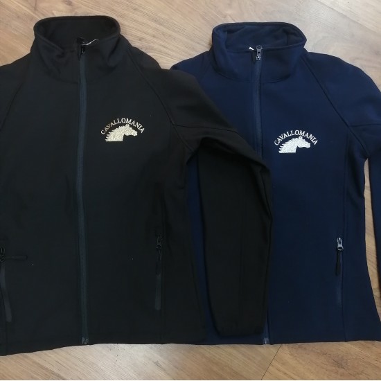 Giacca donna Softshell CavalloMania Collection tessuto tecnico traspirante logo glitterato made in Italy