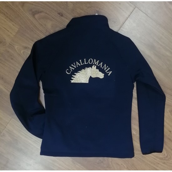 Giacca donna Softshell CavalloMania Collection tessuto tecnico traspirante logo glitterato made in Italy