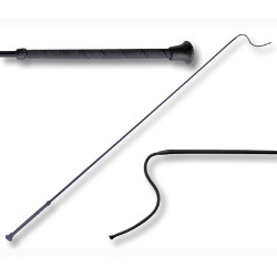 Frustino da Dressage con impugnatura in gomma antiscivolo e con bottone in plastica.  Lunghezza del frustino cm 105. 