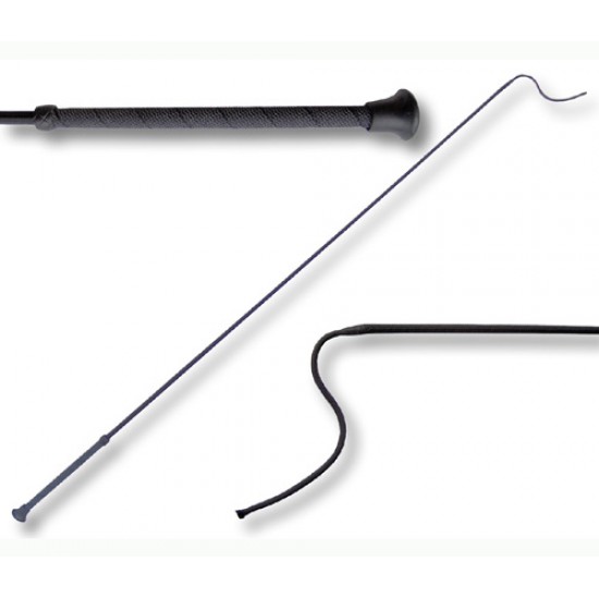 Frustino da Dressage con impugnatura in gomma antiscivolo e con bottone in plastica.  Lunghezza del frustino cm 105. 