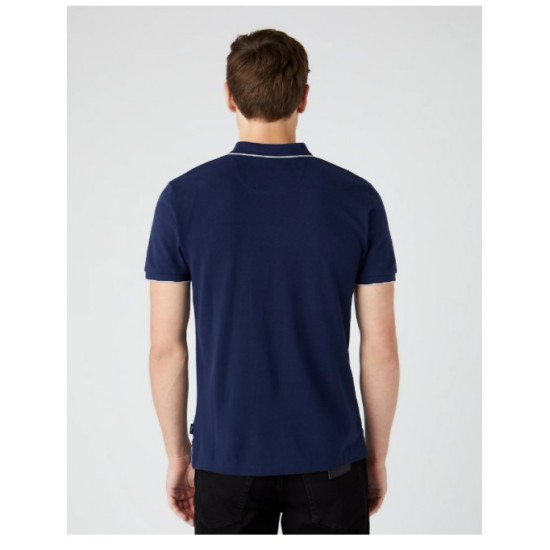 POLO UOMO IN COTONE WRANGLER SHORT SLEEVE PIQUE POLO TESSUTO PIQUET LOGO w