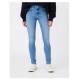 JEANS DONNA WRANGLER HIGH SKINNY JEANS IN RIVER vita alta e vestibilità aderente dal fianco alla caviglia.